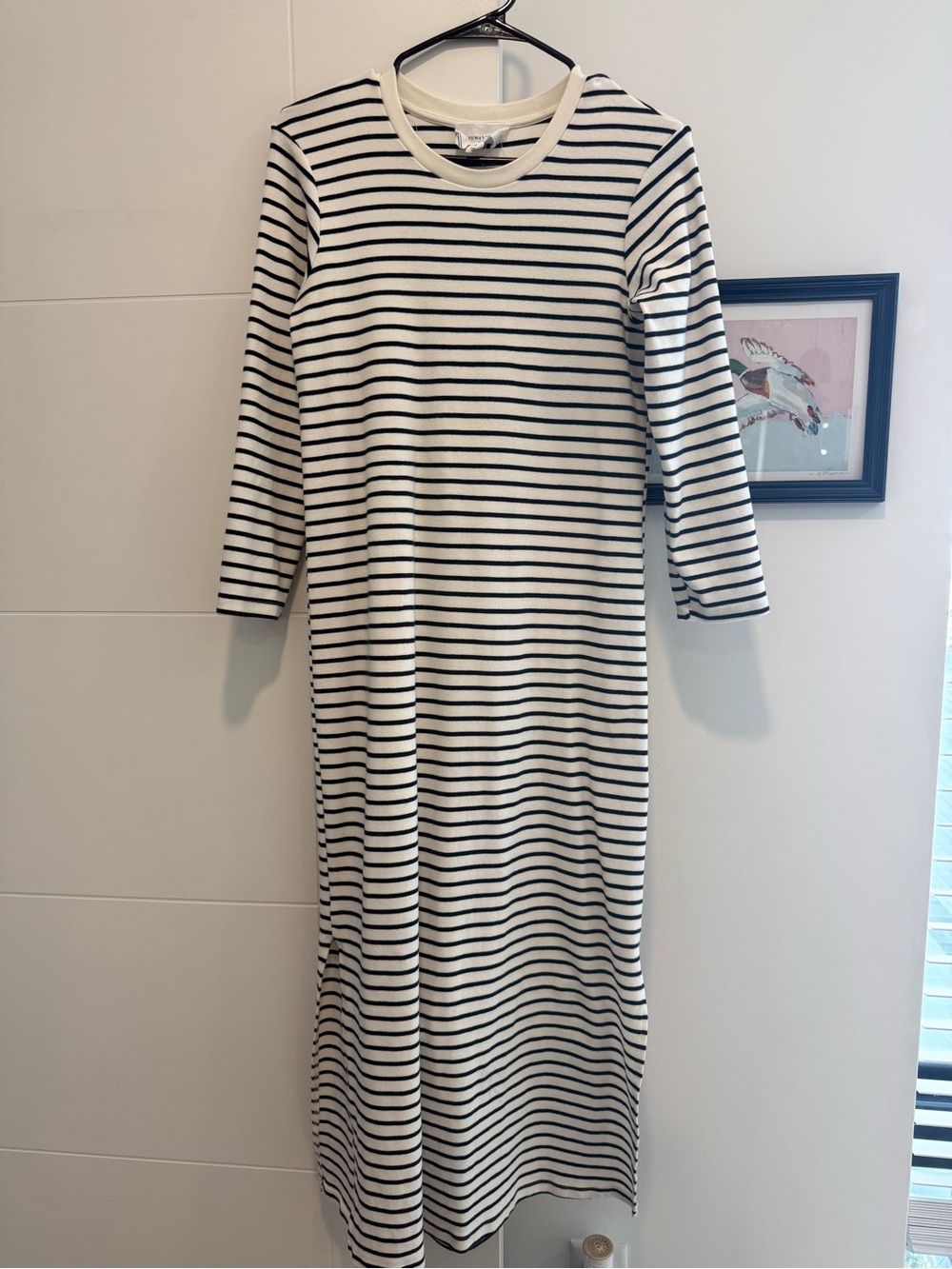 Tuckernuck Cream and Black Striped Maxi Dress